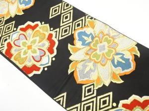 アンティーク　華紋模様織り出し袋帯（着用可）